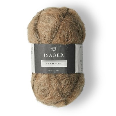 Isager Silk Mohair-7s lysebrun-sort